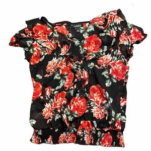 NEW - A. Beyer Sheer Flouncy Shirt - built in cami - Excellent Condition